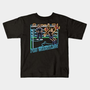 pro wrestling neon Kids T-Shirt